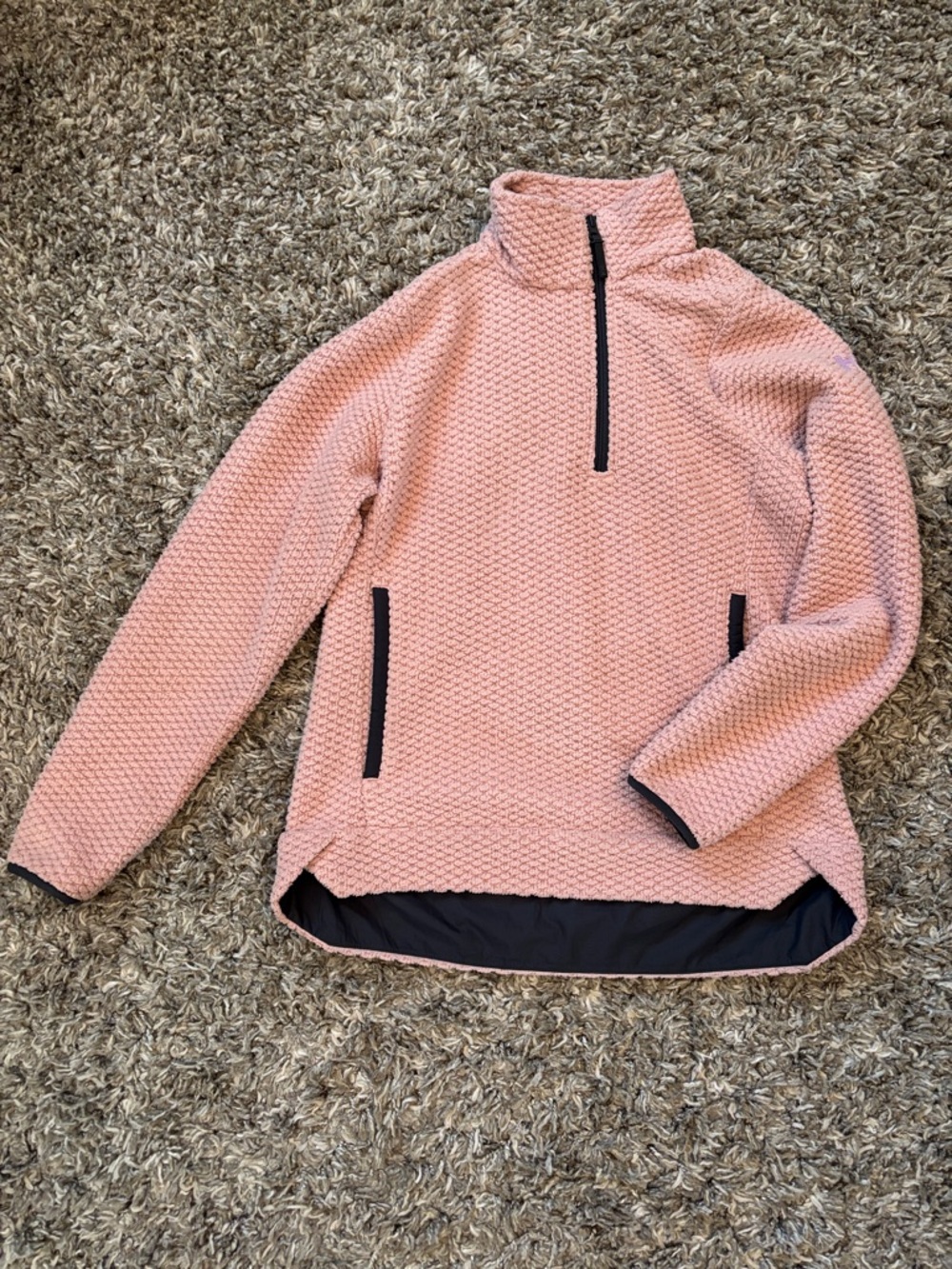 Helly Hansen Pink Textured Half-Zip Pullover Jacket